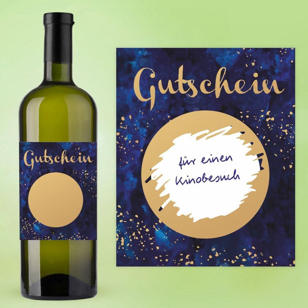 AUFKLEBER SET - Gutschein - Rubbelsticker Gold - zum selber beschriften