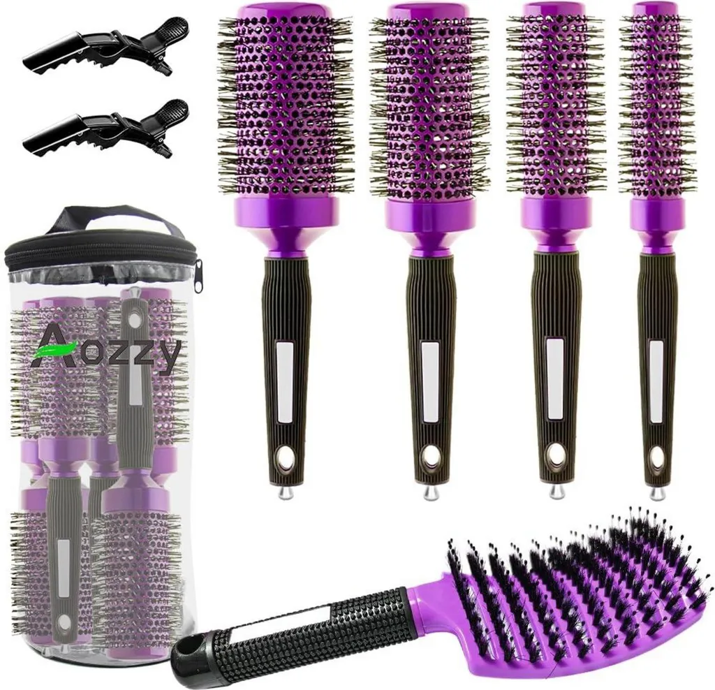 Aozzy Set Spazzole Rotonde Ceramica Professionali per Brushing Perfetto