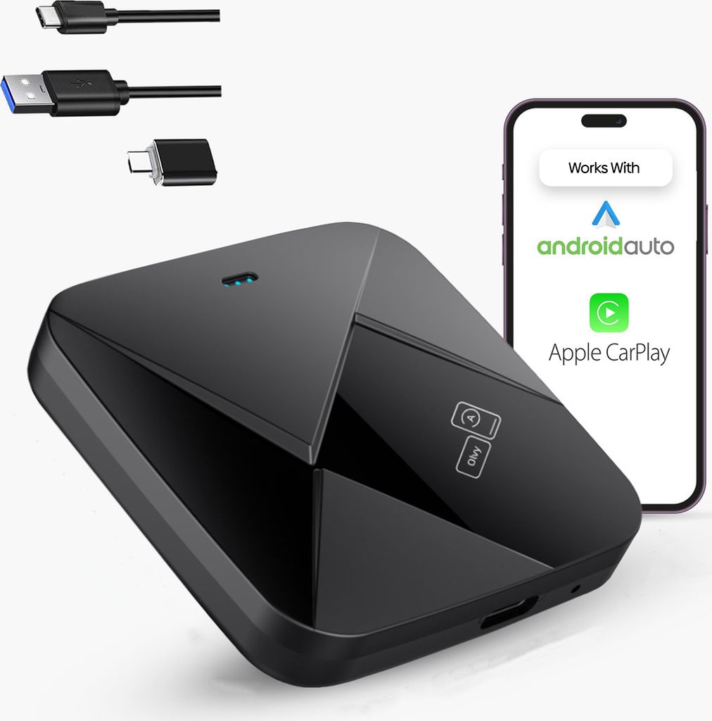 Olvy 2-in-1 Wireless Carplay Adapter für Apple CarPlay & Produktbild 