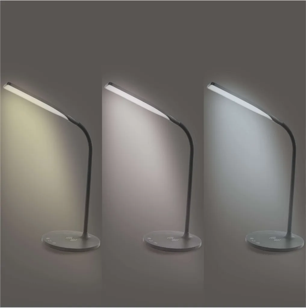 Lampada LED EMOS OSCAR 5.5W Nera | Ricarica Wireless e CRI 90+ | EMOS Z7637B - 18