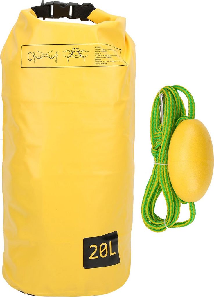Sandanker-Set 20L mit Schleppleine & Trockentasche, PVC-Ankersack für Kajaks & Kleinboote