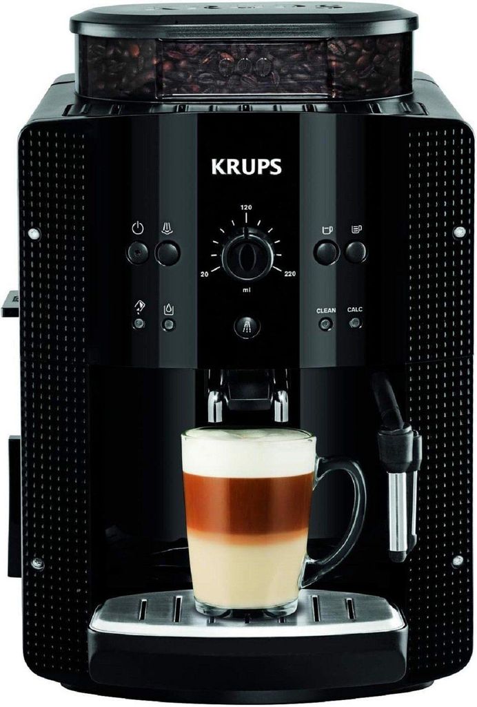 Krups Kaffeevollautomat Essential EA810870 Kaffeevollautomat LatteGo Milchaufschäumer Display, Kaffeeautomat Cafemaschine Kaffeemaschine mit Mahlwerk