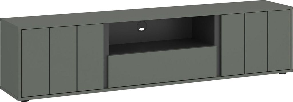 Lowboard Veddel TV-Unterschrank 177x43,5x40cm grau-grün anthrazit 2-türig