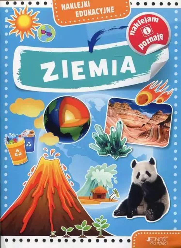 Ziemia naklejki edukacyjne dla dzieci 12 stron