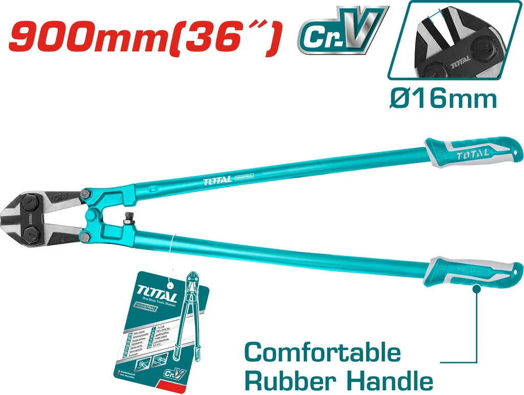 Pince coupante 900mm en acier Chrome Vanadium Total THT113366 robuste