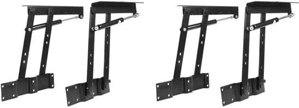 Système de levage à ressort pour table basse en métal noir, lot de 2