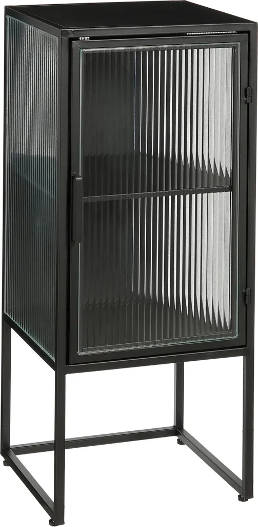 Armoire en Métal Noir 2 Portes Clifton - Meuble de Rangement Compact