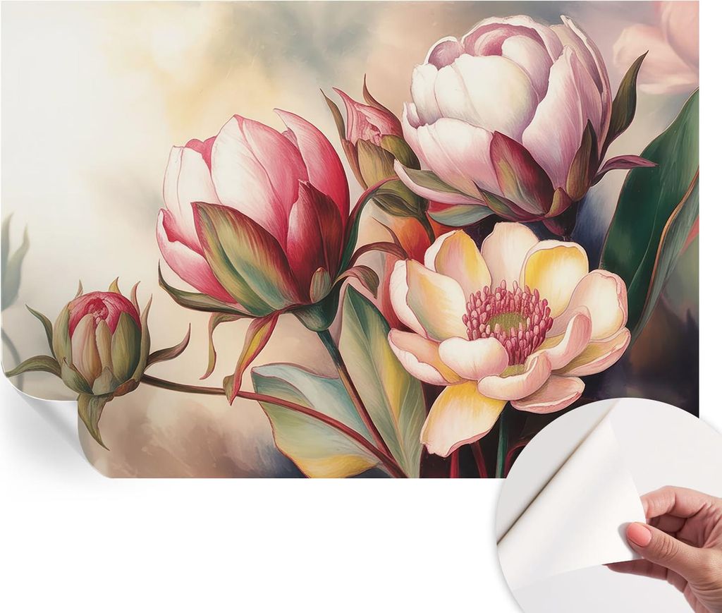 Selbstklebende Wandtapete - Dekorative Tapete für Wohnzimmer - Klebefolie für Wandbilder - Tapetenfolie für Wanddekoration - 152x104 cm - Ein Bl...