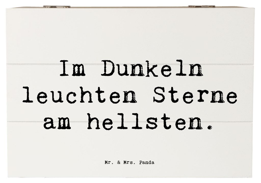 Mr. & Mrs. Panda truhe holz Spruch Angst vor Dunkelheit Produktbild 