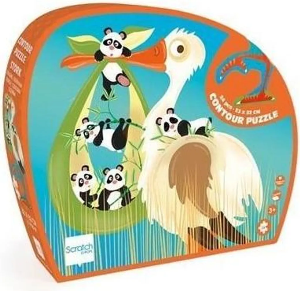 Puzzle éducatif Cigogne 24 pièces - Activité calme pour école et maison