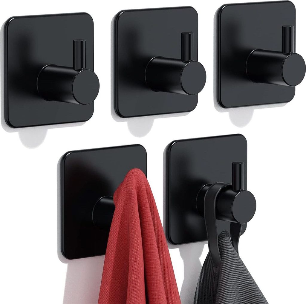 Handtuchhalter ohne Bohren, 5er Set - Handtuchhaken Bad Produktbild 