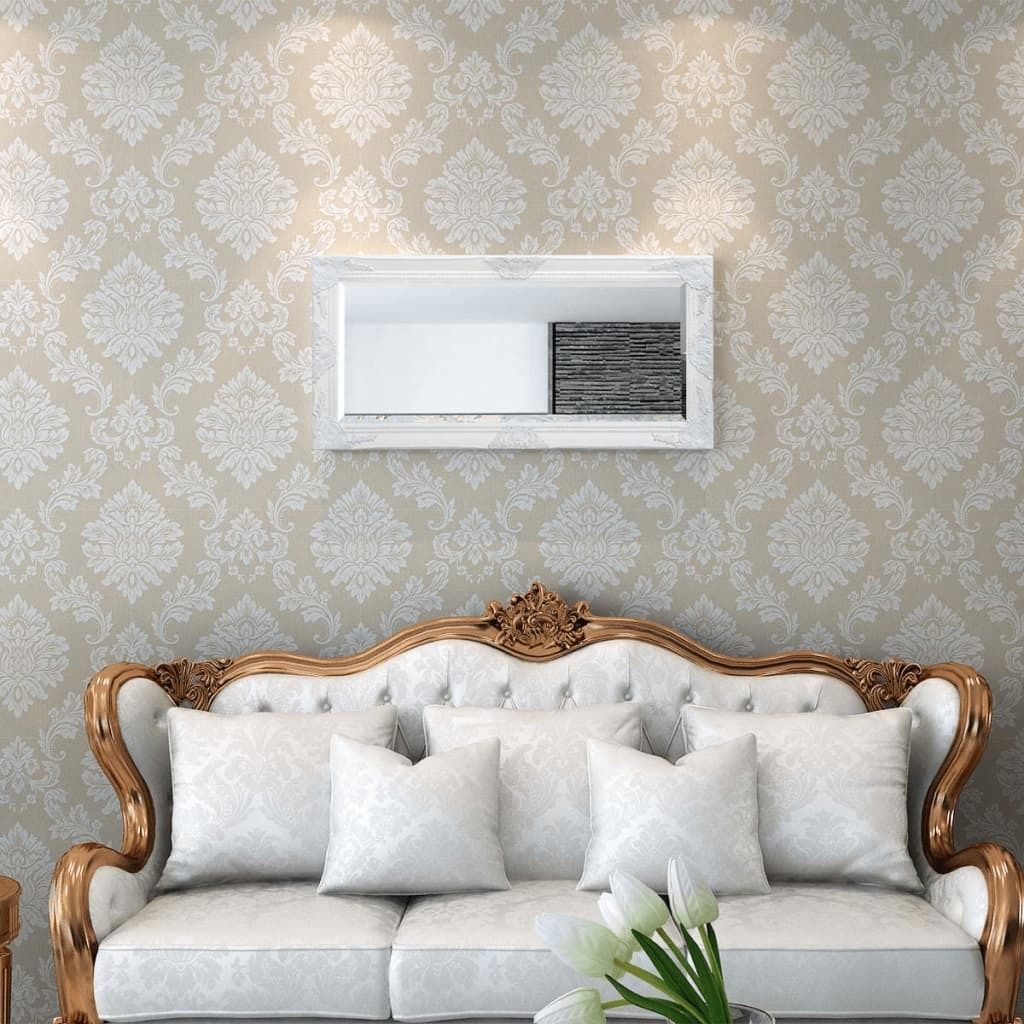 vidaXL Wandspiegel im Barock-Stil 100x50 cm Weiß Produktbild 1