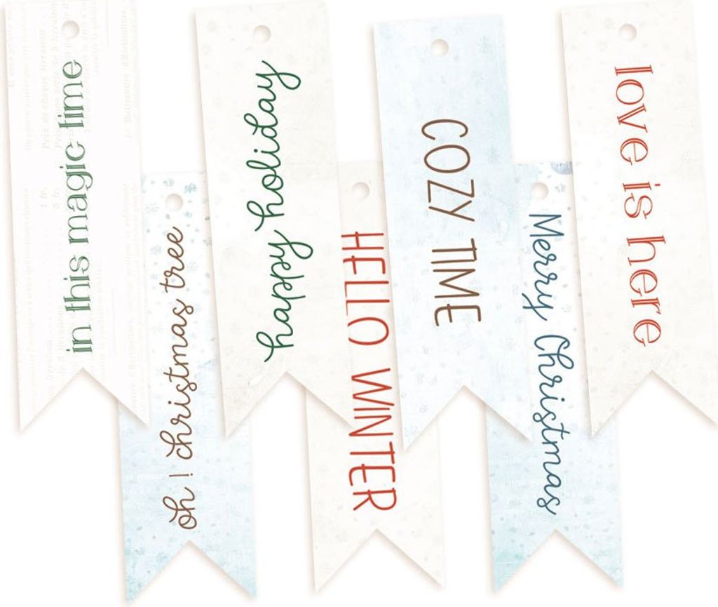 P13 Papier Hängen Etiketten Tags Anhänger Hängeetiketten - Winter 02 - P13