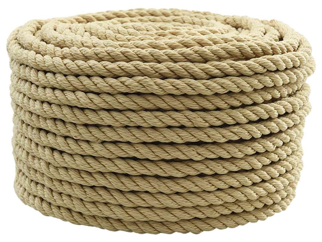 vidaXL Bootsseil 25 m 1.6 Natur PP