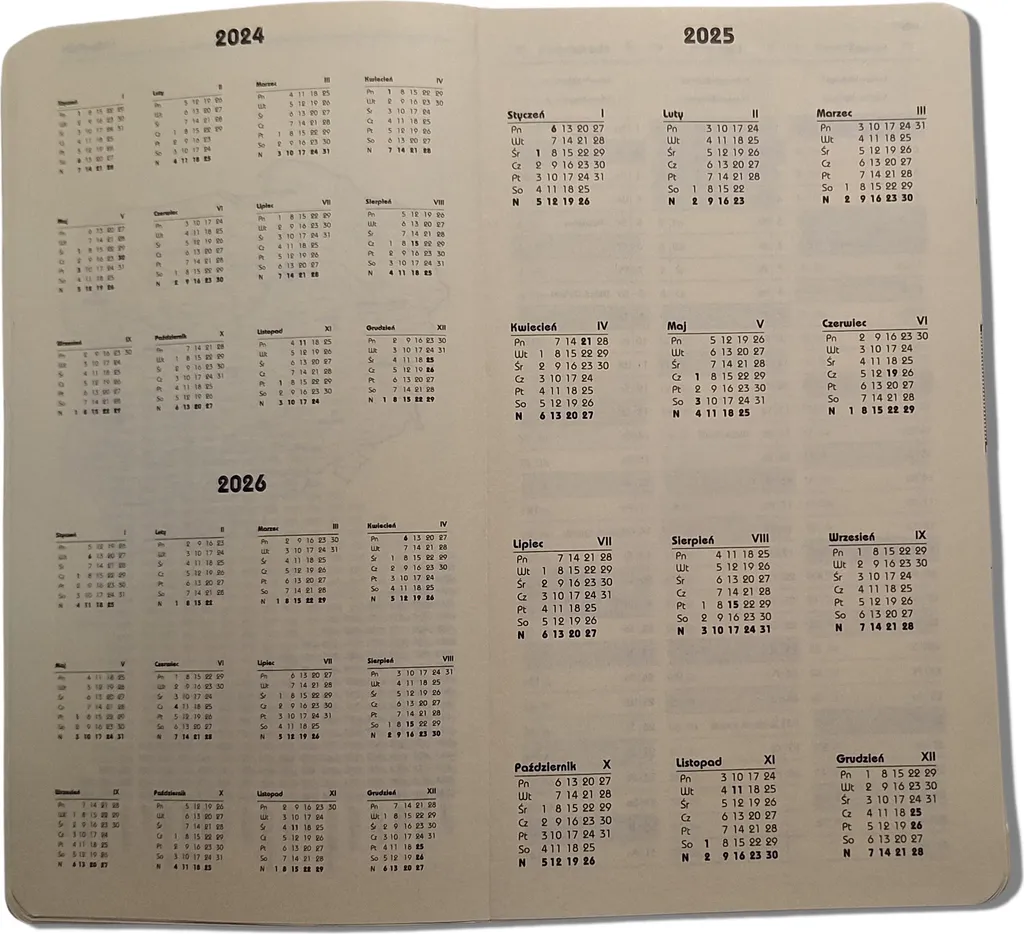 Calendrier B6 marron avec insert 38B idéal pour l'organisation pro - 5