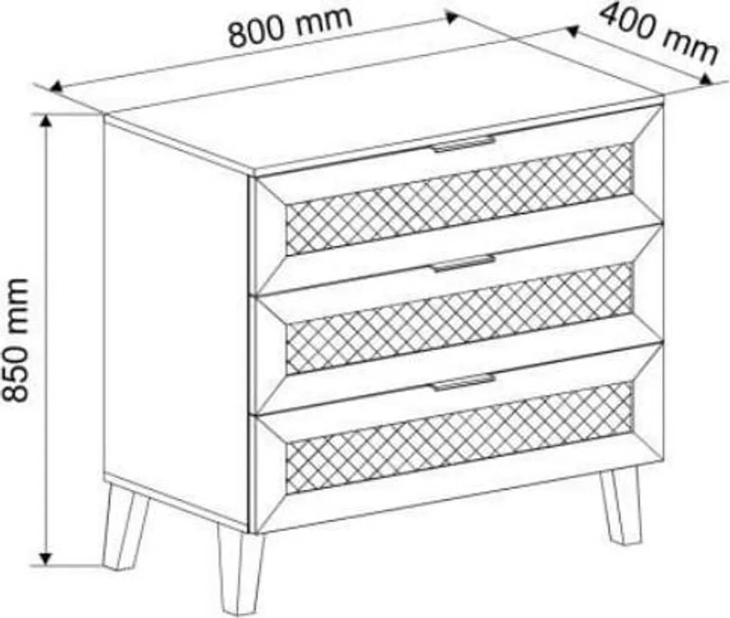 Commode Borneo avec tiroirs idéale pour le rangement du linge - 2