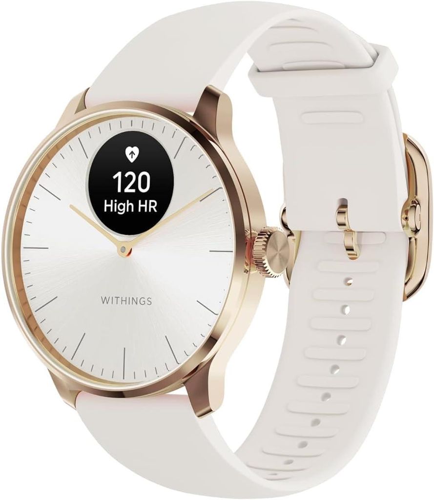 Withings ScanWatch Light Hybrid Smartwatch Herzgesundheit Aktivitätsschlaf Zyklus 30 Tage Akku iOS Android