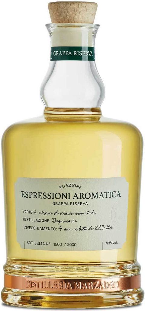 Marzadro Grappa Espressioni Aromatica 43% vol. 0,7l
