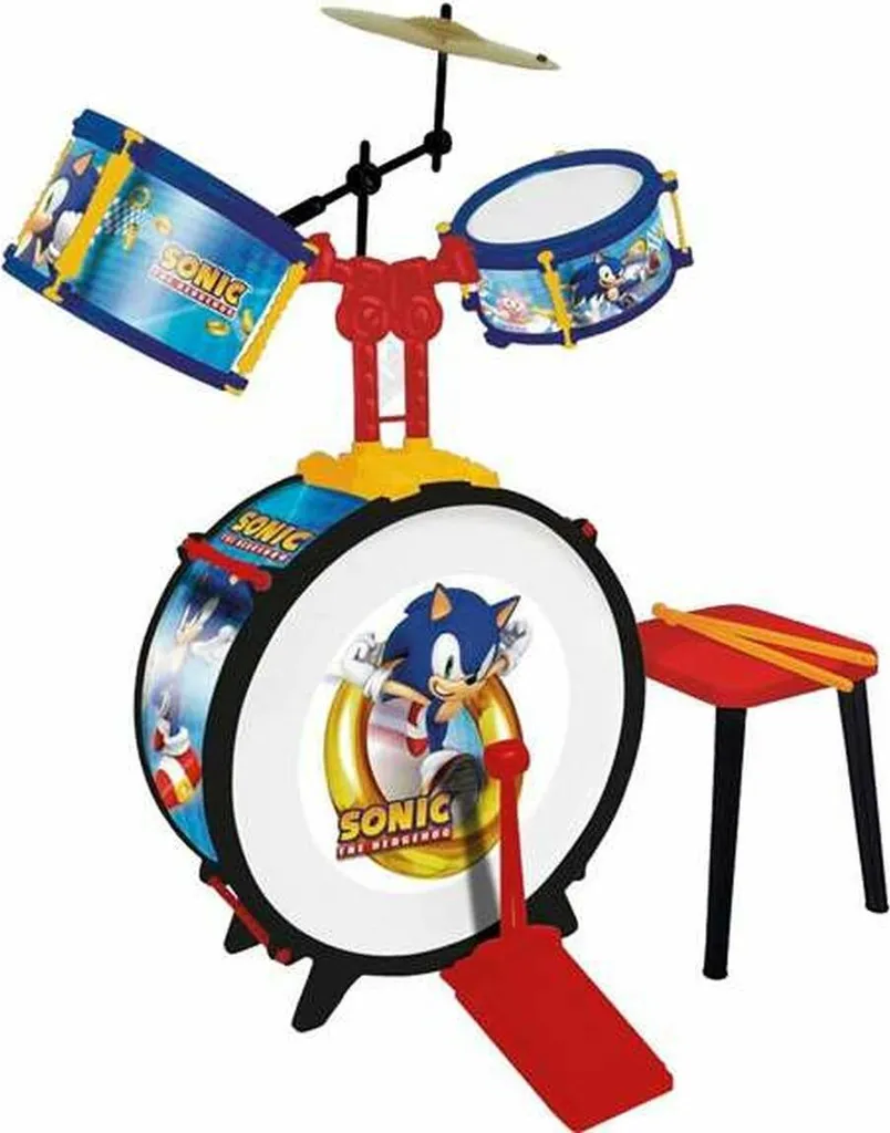 Claudio Reig Batterie 3 Éléments avec Tabouret Musical One Size Enfant