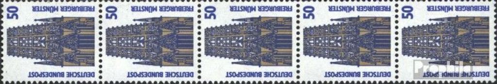 Briefmarken BRD (BR.Deutschland) 1987 Mi 1340A RI Fünferstreifen postfrisch Sehenswürdigkeiten