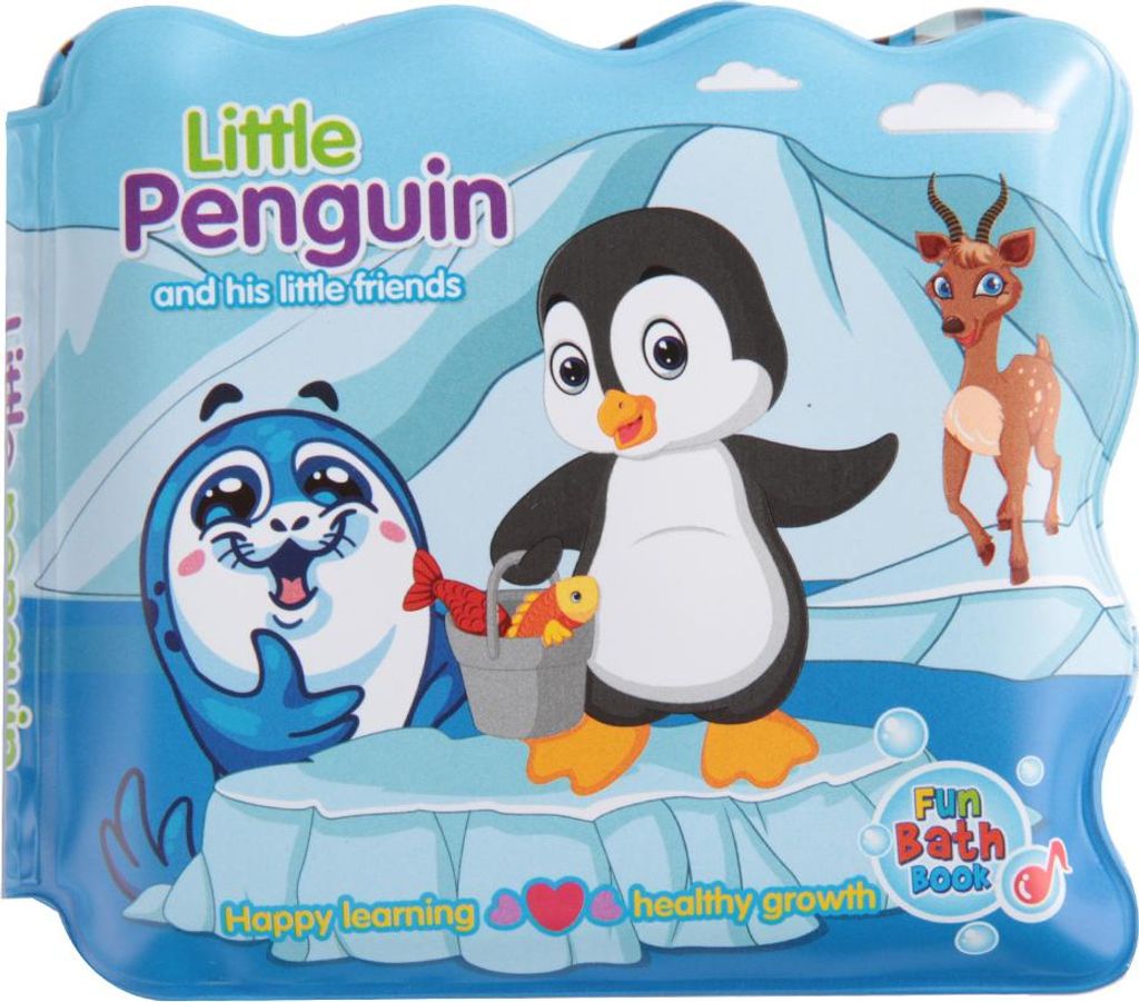 Baby Bath Plastikbuch Tränenproofkind -Duschspielzeug Frühschulzeitzeug für Zeit (Penguin)