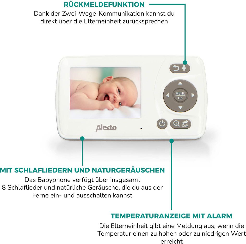 ALECTO DVM-71 - Niania elektroniczna z kamerą, wyświetlacz Zdjęcie produktu 29