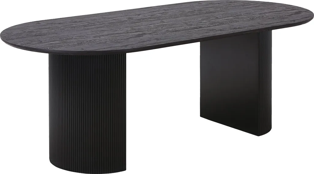 Grande table de repas rectangulaire Boavista 210 cm bois marron foncé