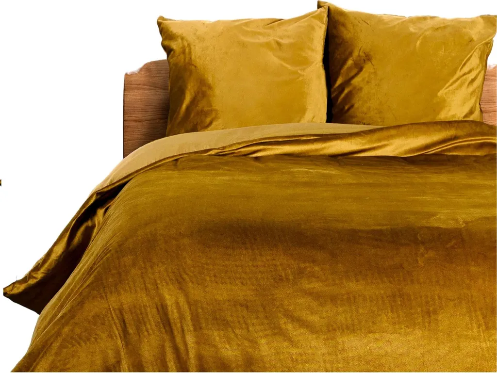 Housse de couette velours Veline anti-pli pour lit sans repassage