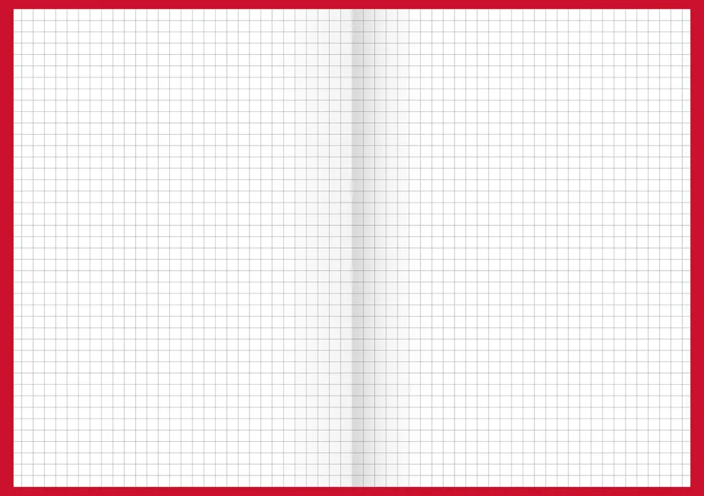 Suivi comptable clair : Livre de comptes A5 quadrillé 5 mm rouge