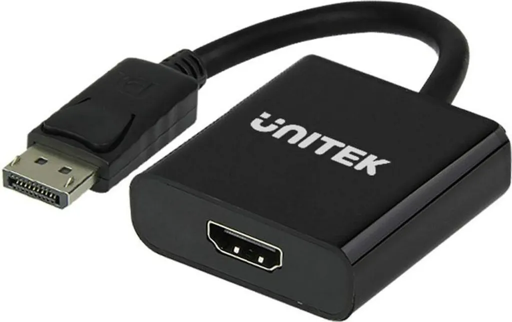 Unitek Y-5118DA Adaptateur DisplayPort vers HDMI 4K Noir Haute Qualité
