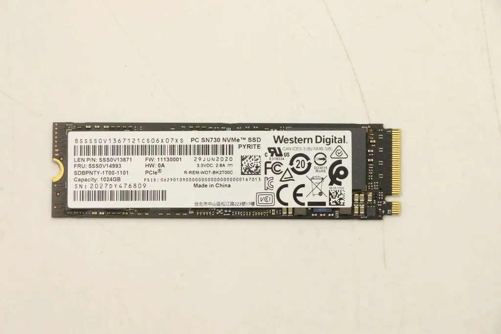 Western Digital SN730 1To SSD NVMe Ultra Rapide Lenovo 5SS0V14993 M.2