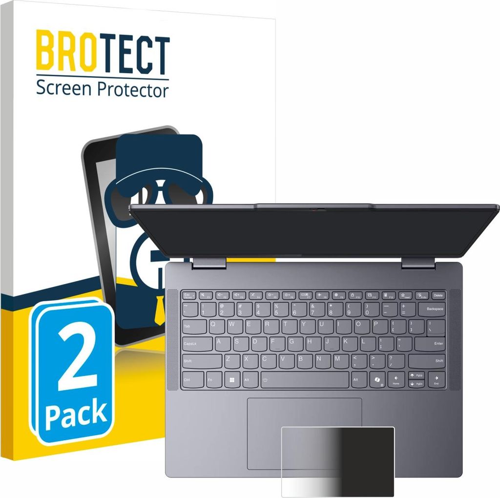 2x BROTECT Sichtschutzfolie für Lenovo IdeaPad 5 2-in-1 14" Touchpad Anti-Spy Privacy Sichtschutz Blickschutz Folie Blaulicht-Schutz