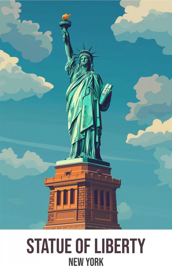 Plakat 42x59,4cm Freiheitsstatue, New York