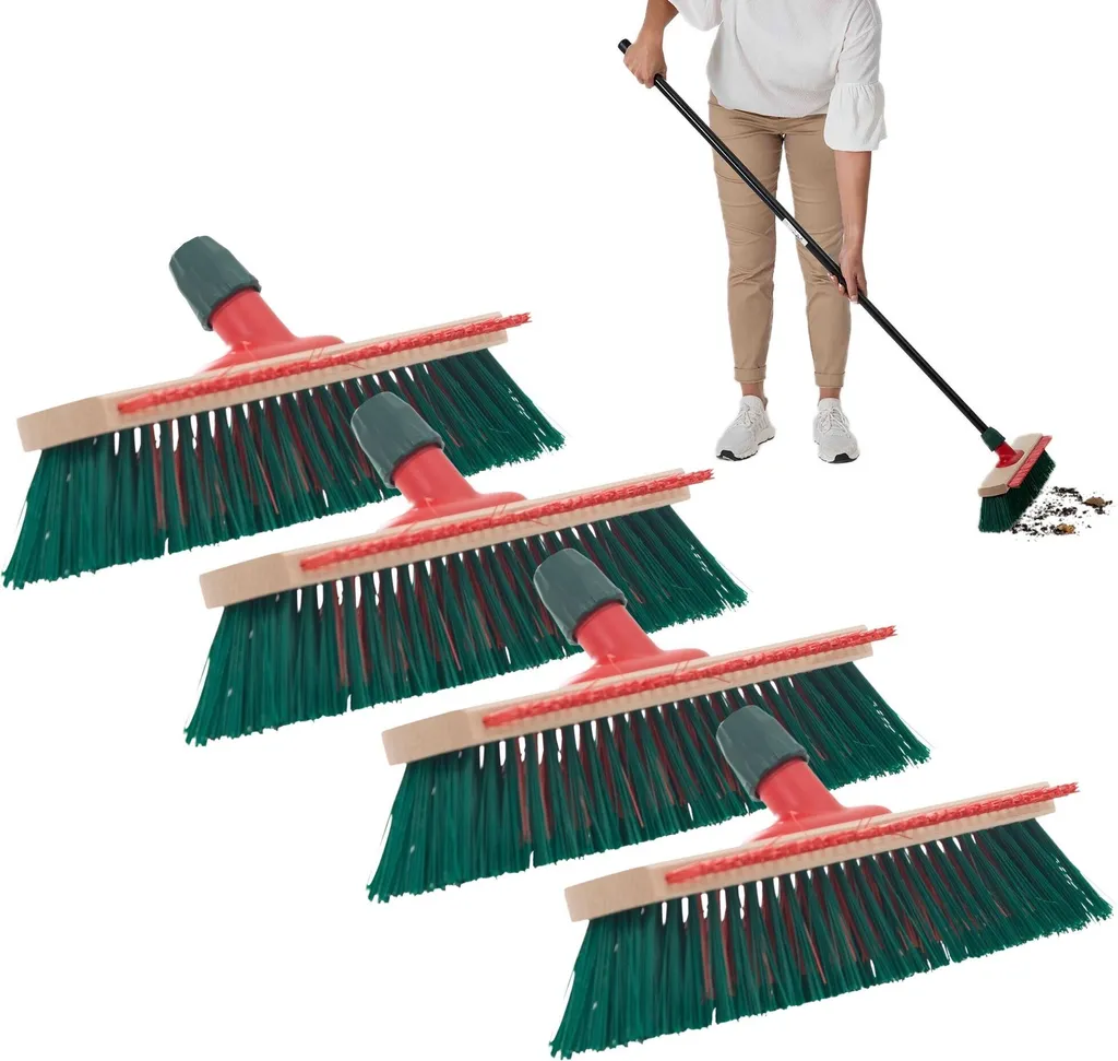 Scopa da giardino Novaliv Elaston 40 cm 3 pezzi con barra raschiante Scopa con setole Elaston scopa da strada per esterni scopa con setole dure scopa da patio scopa da cantiere scopa stabile scopa per spazzare scopa industriale scopa da esterno - 4