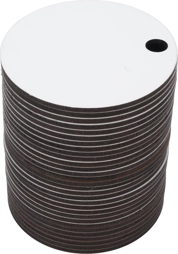 30pcs runde Sublimations -Tags thermische Stempelblankplatten für 40 Unzen Glasbecherdekoration