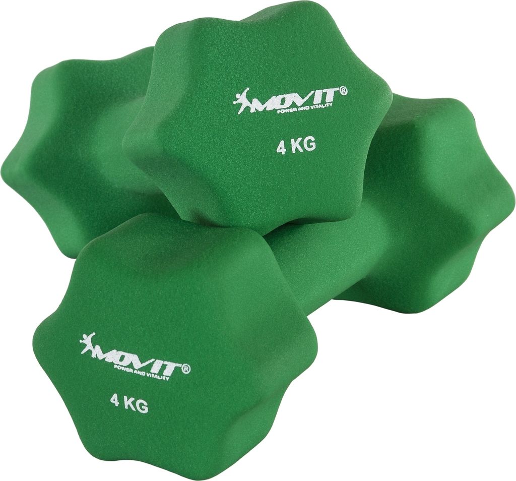 Zestaw 2 x Hantle neoprenowe MOVIT 4 kg Zdjęcie produktu 