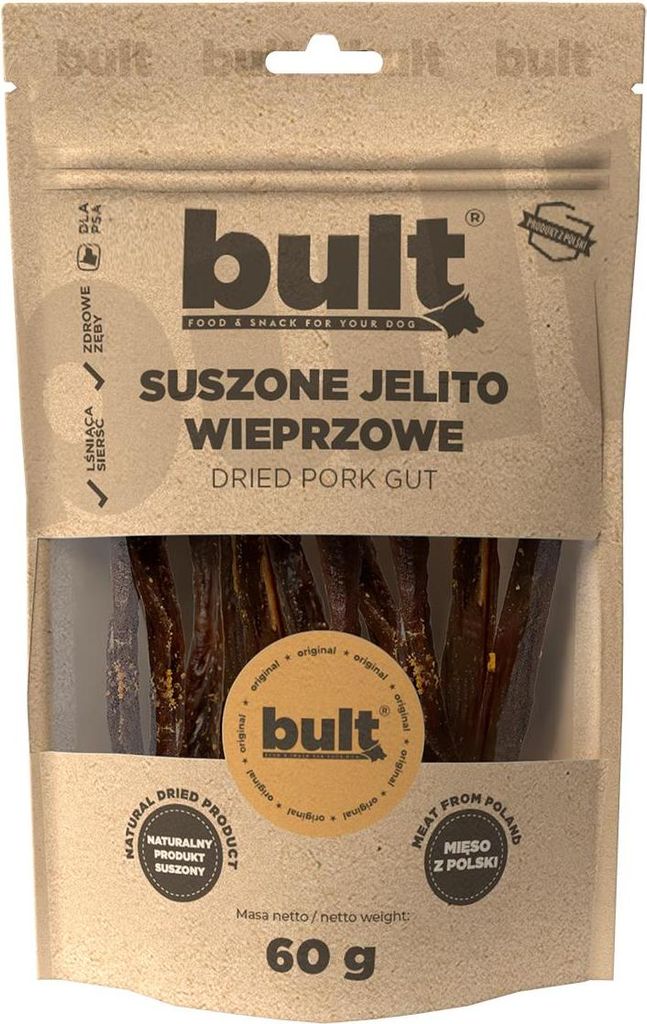 BULT – Psí pamlsek z vepřových střev – Žvýkací pamlsek pro Obrázek produktu 