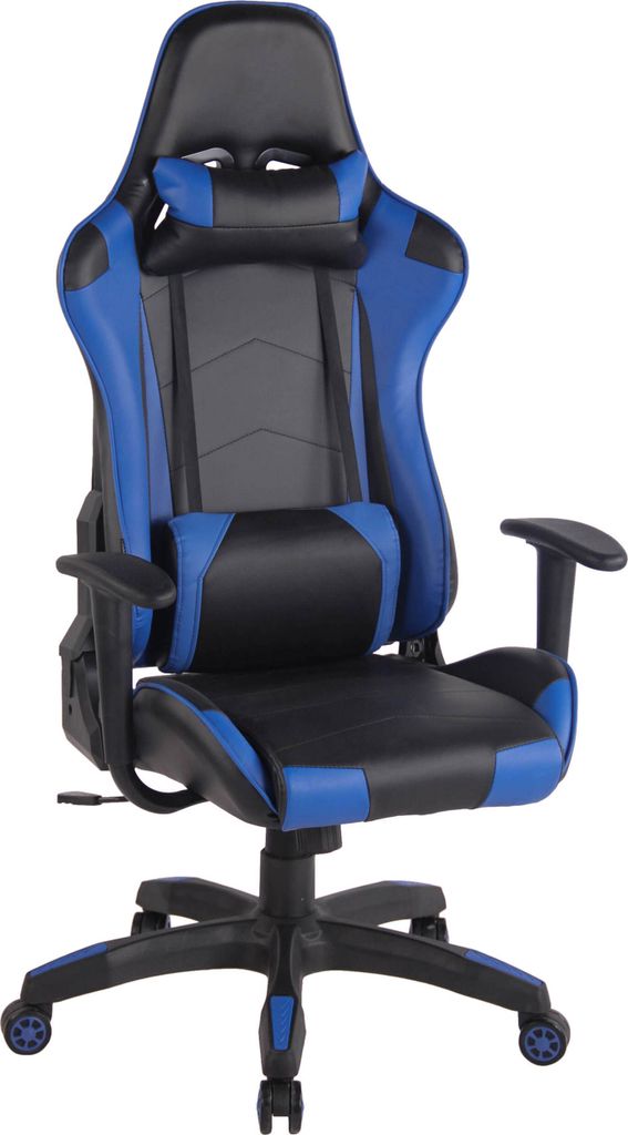 CLP Gaming Bürostuhl Miracle V2 Kunstleder höhenverstellbar und drehbar schwarz/blau