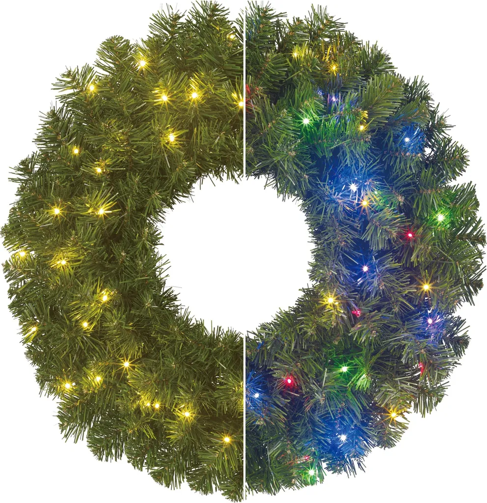 Couronne Noël Extérieure LED avec Minuterie et Variateur Ø60 cm Limber