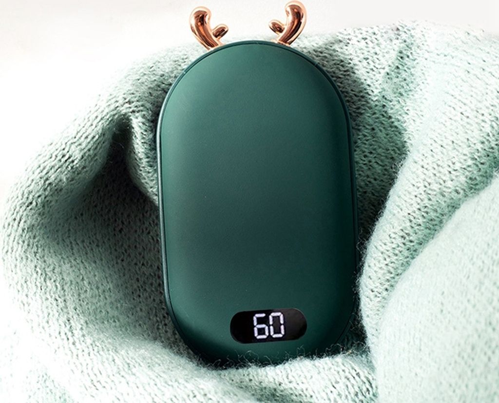 USB Handwärmer Muff Dunkelblau - Wiederaufladbarer Plüsch Handwärmer