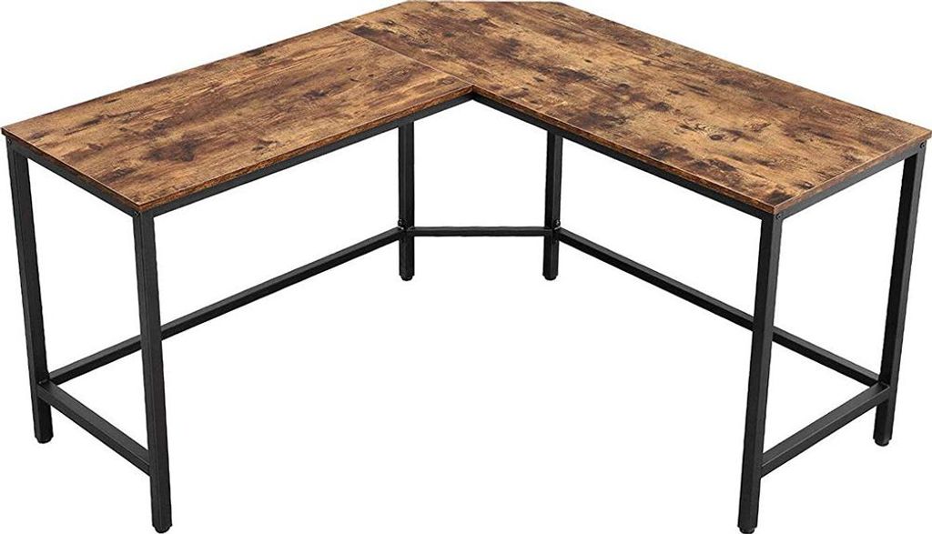 Eckschreibtisch, Vintage-Braun