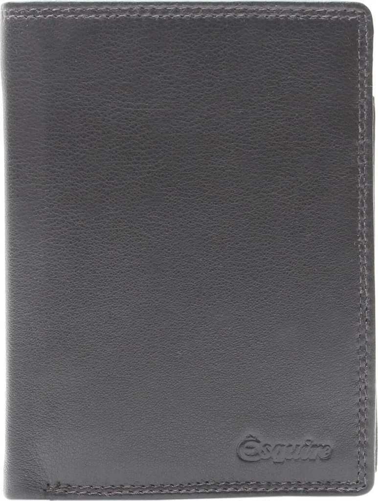Esquire Duo Card Wallet marron foncé - Porte-monnaie cuir slim luxe