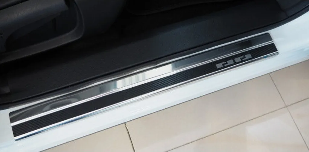 Protection de seuil Honda Jazz 2008-2014 carbone - Éviter les rayures