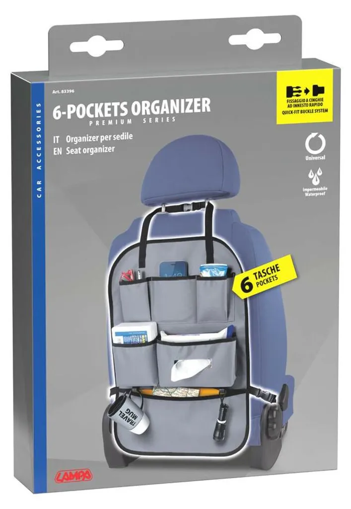 Organizer per sedile posteriore dell'auto, impermeabile, in