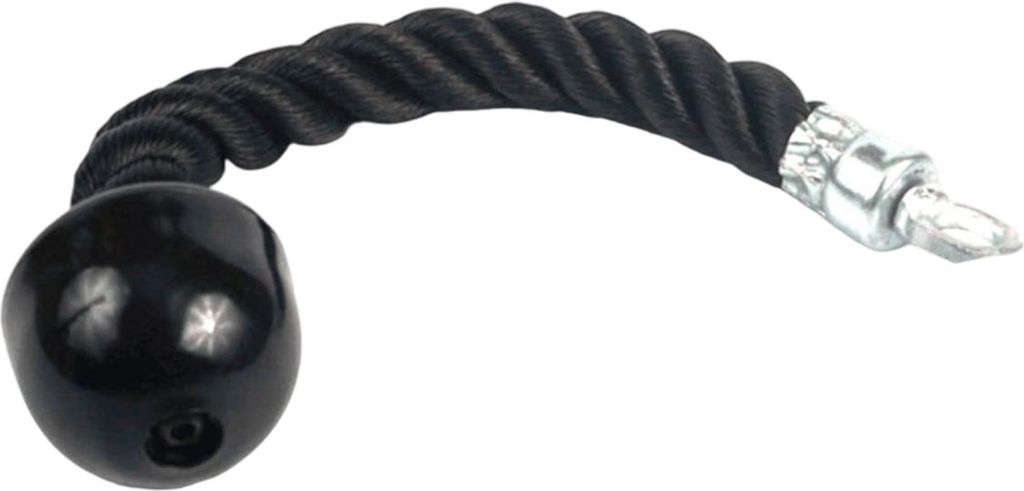 U7223 Trizepsseil mit Karabiner - Schwarz - 35 x 2,8 cm