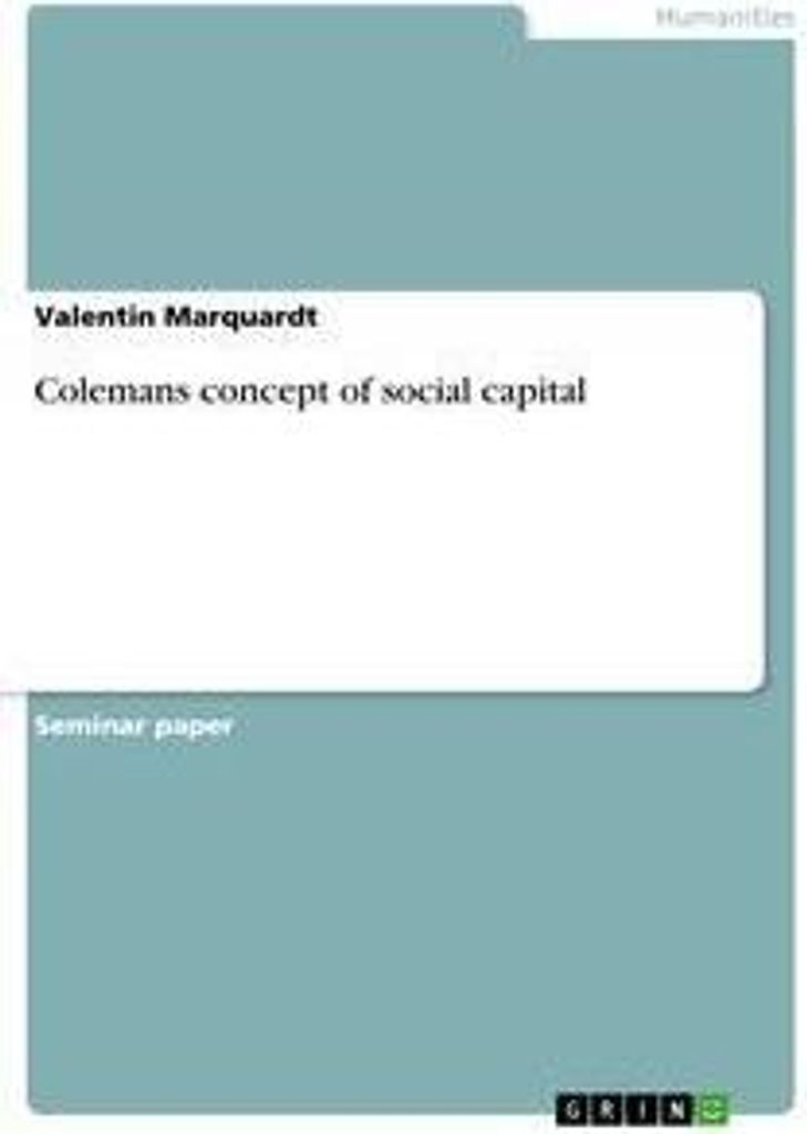 Colemans concept of social capital