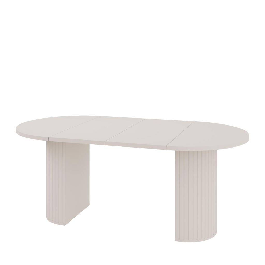 Esstisch OVARO ausziehbar Beige 100-188x90x75 cm – Moderner Produktbild 