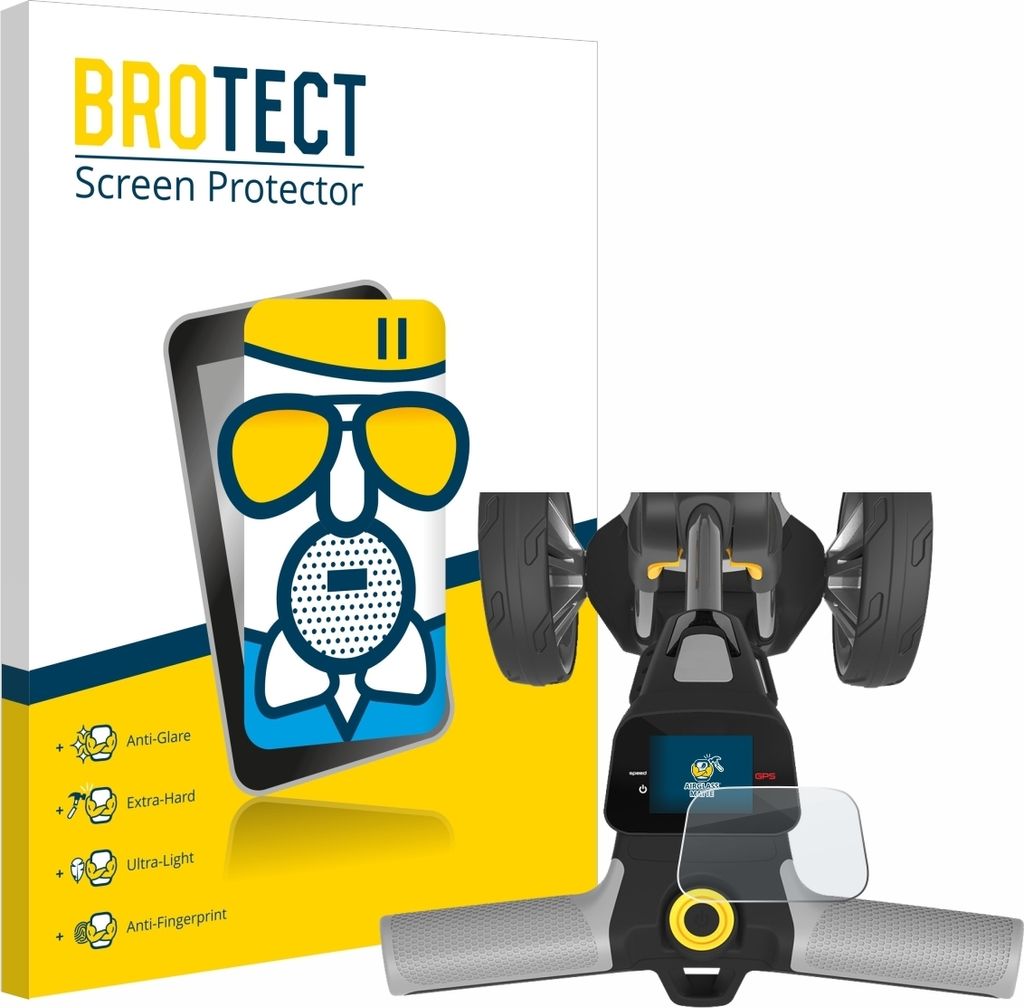 BROTECT Entspiegelungs Schutzglas für PowaKaddy CT6 GPS Schutzfolie Panzer Folie Glas Display Schutz matt