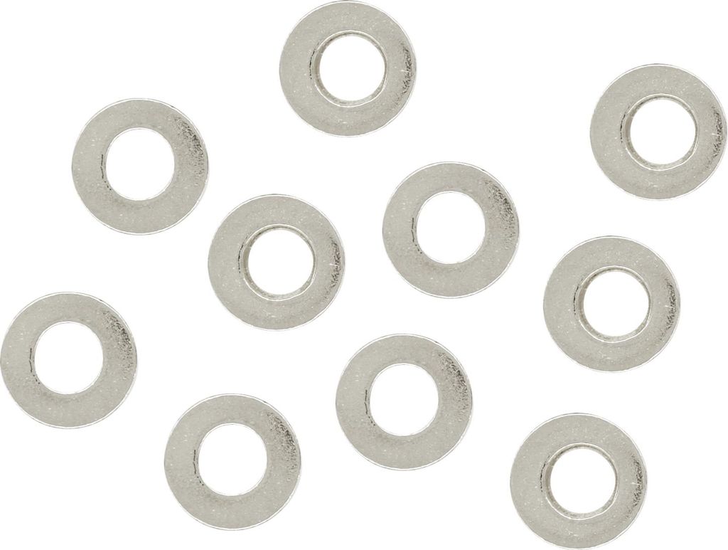 Metall Abstandsscheiben, Ø 4mm, 10 Stück Silber