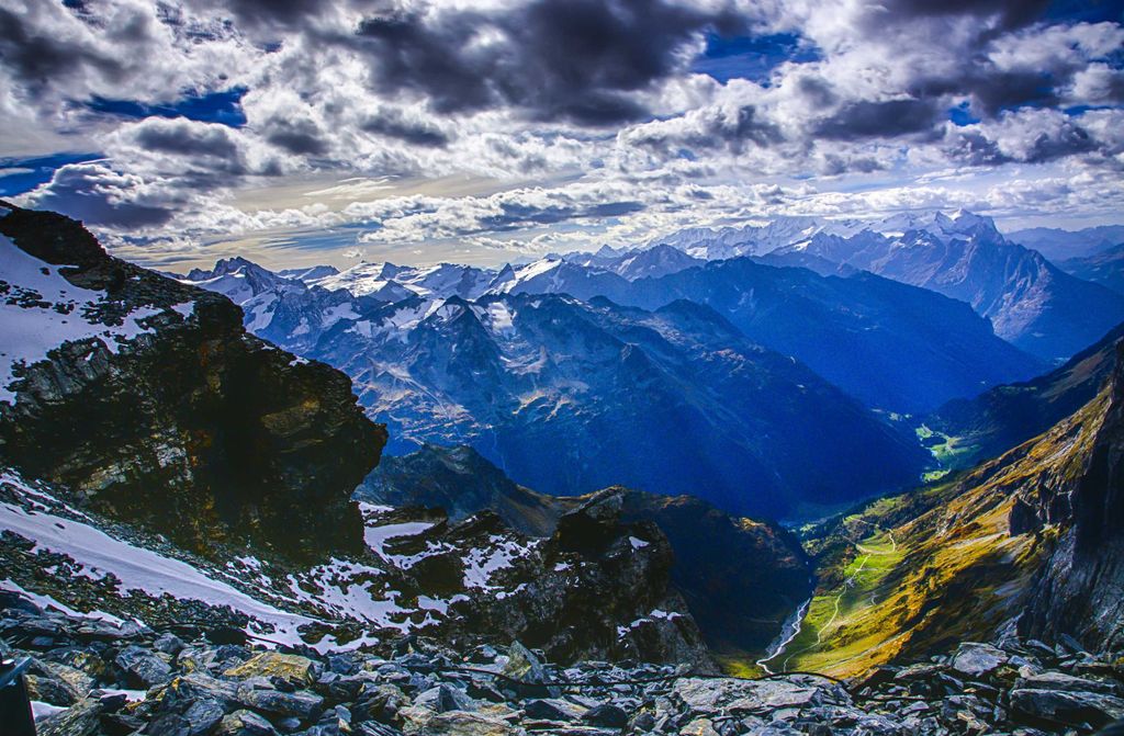 hansepuzzle 34831 - Berggipfel Puzzle, 500 Teile, Natur, 46,0 x 30,0cm mit hochwertiger Aufbewahrung, Kartonbox und wiederverschließbarem Beutel